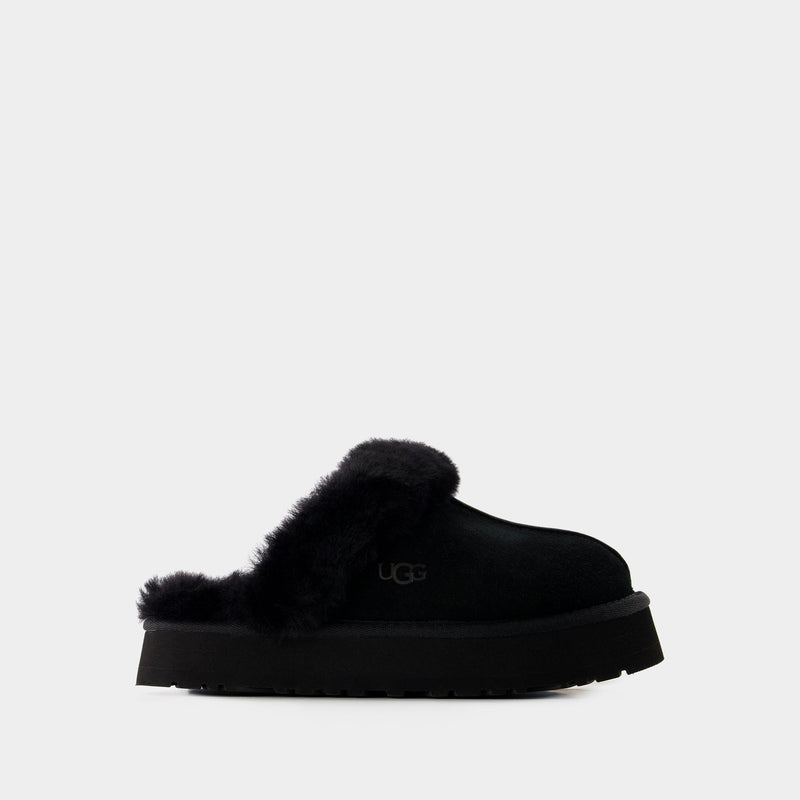 W Disquette Slides - UGG - Leather - Black