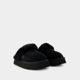 W Disquette Slides - UGG - Leather - Black