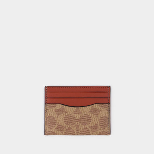 Flat Case Card Holder - Coach - Beige - Canva
