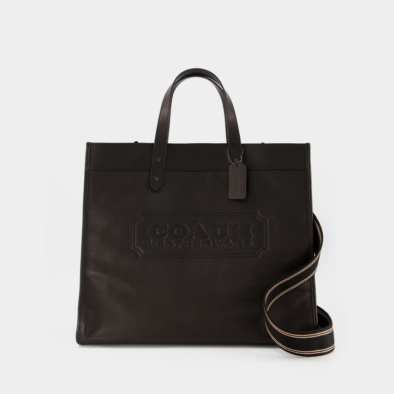 Field 40 Tote Bag - Coach - Black - Leather