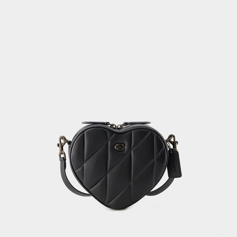 coach heart bag black