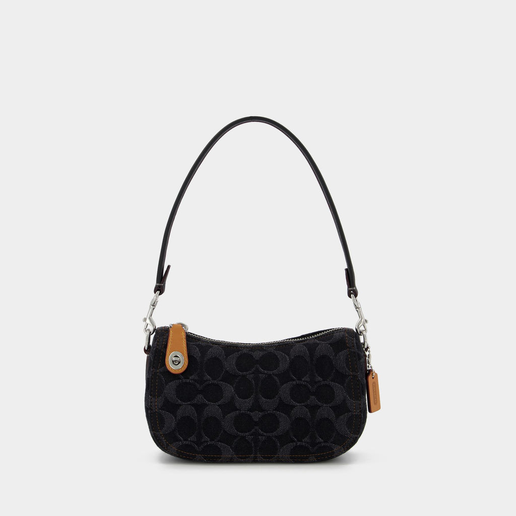 Swinger 20 Hobo Bag - Coach - Black Denim - Denim