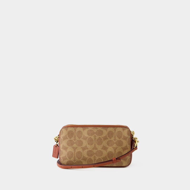 Kira Crossbody Coach Canvas Tan Rust