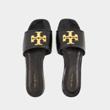 Eleanor Slides - Tory Burch - Leather - Black