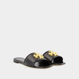 Eleanor Slides - Tory Burch - Leather - Black