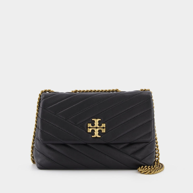 Tory Burch Mini Kira Chevron Quilted Leather Top Handle Bag In Black (black)