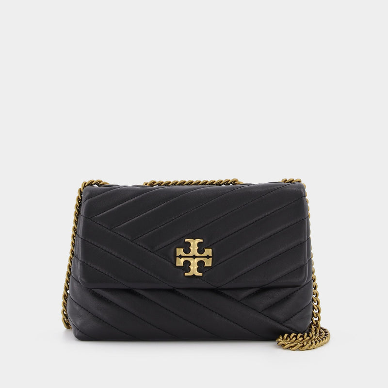 Tory Burch Kira Chevron Small Flap Shoulder Bag in Green