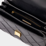 Fleming Soft Small Hobo Bag - Tory Burch -  Black - Leather