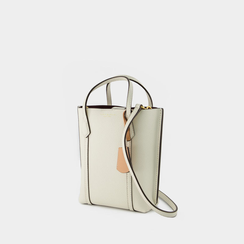 Tory Burch Ivory Leather Perry Tote Bag