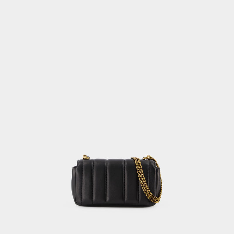 Kira Mini Flap Hobo Bag - Tory Burch -  Black - Leather