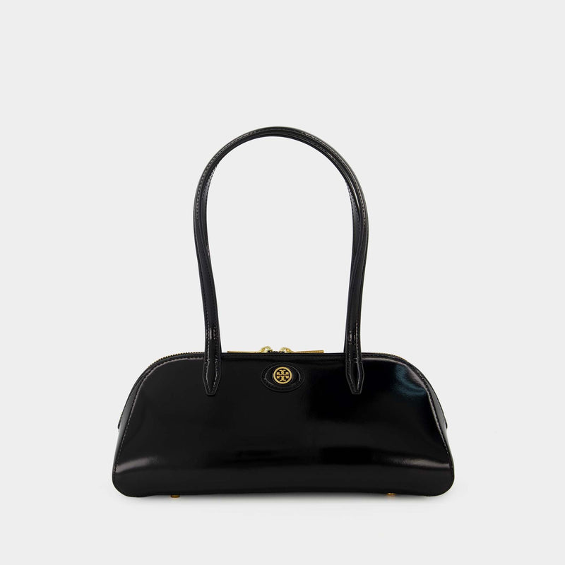 Robinson E/W Small Satchel Bag - Tory Burch - Black - Leather