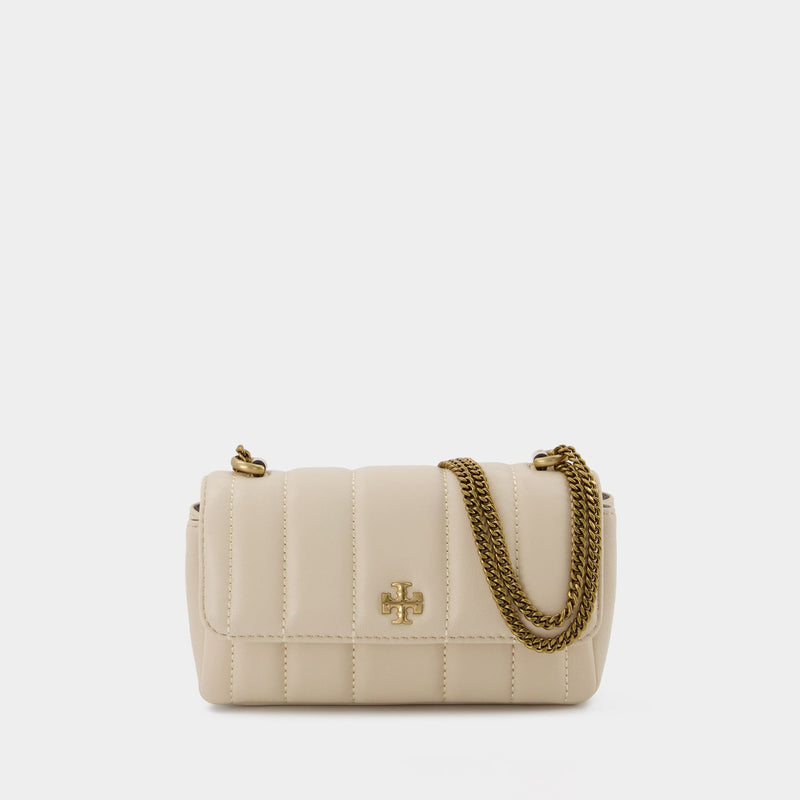 Kira Mini Flap Hobo Bag - Tory Burch - Brie - Leather