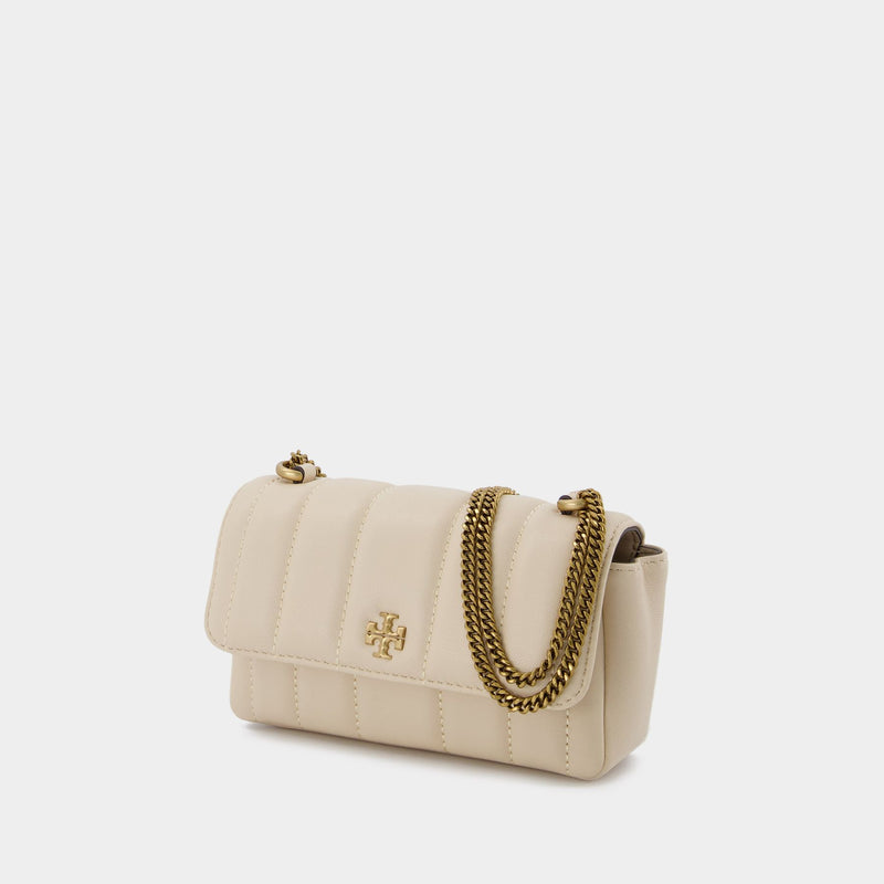 Kira Mini Flap Hobo Bag - Tory Burch - Brie - Leather