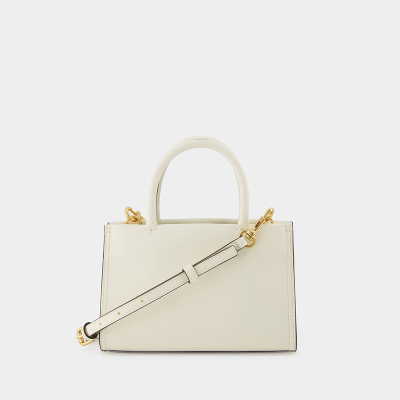 Mini Ella Bio Shopper Bag - Tory Burch - White - Synthetic Leather