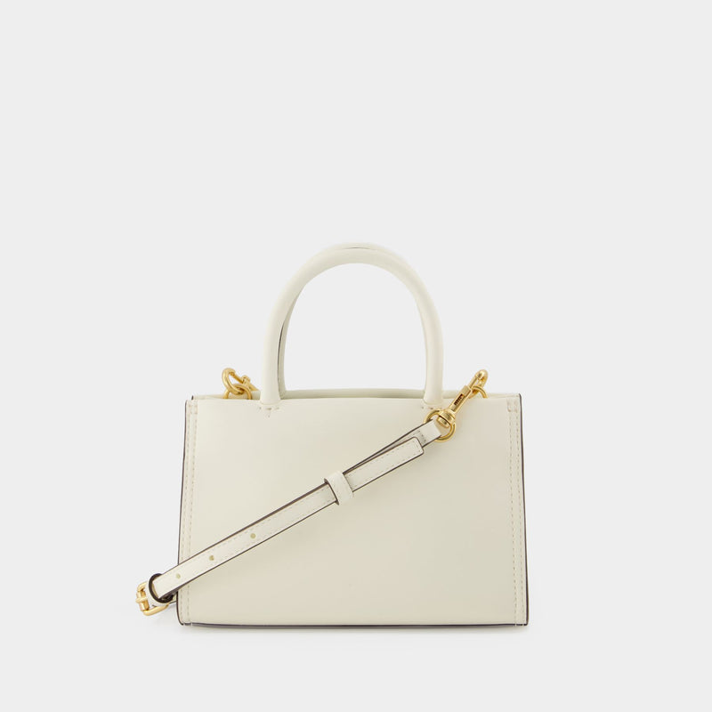 Mini Ella Bio Shopper Bag - Tory Burch - White - Synthetic Leather