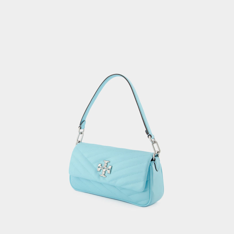 Small Kira Chevron Bag - Tory Burch - Blue - Leather