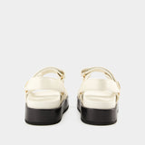 Kira Sport Sandals - Tory Burch - Leather - New Ivory