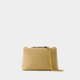 Kira Chevron Convertible Bag - Tory Burch - Leather - Desert Dune