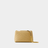 Kira Chevron Small Convertible Bag - Tory Burch - Leather - Desert Dune