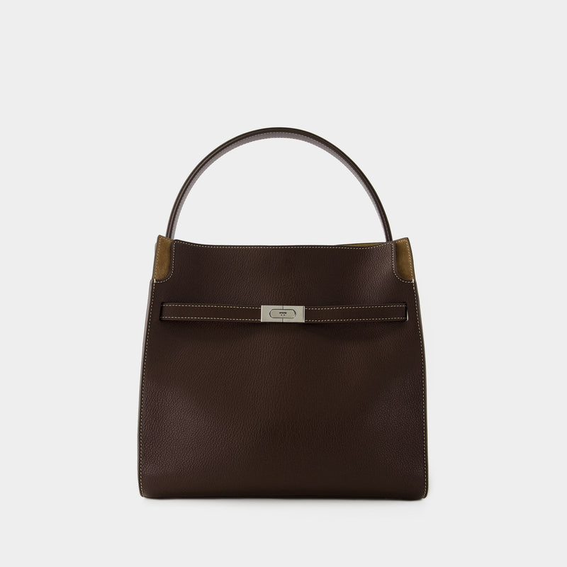 Lee Radziwill Double Bag - Tory Burch - Leather - Brown