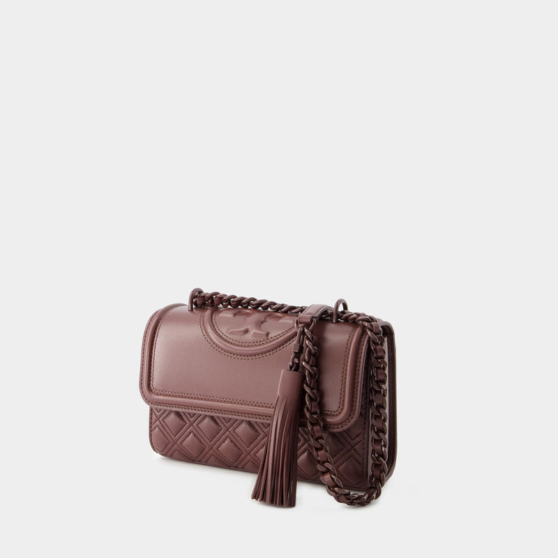 Fleming Small Convertible Bag - Tory Burch - Leather - Brown