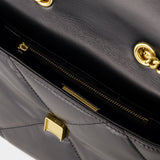 Kira Diamond Quilt Small Convertible Bag - Tory Burch - Leather - Black