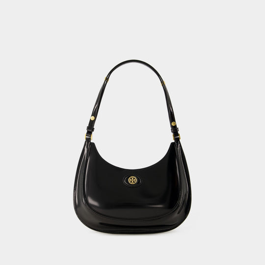 Robinson Crescent Hobo Bag - Tory Burch - Leather - Black