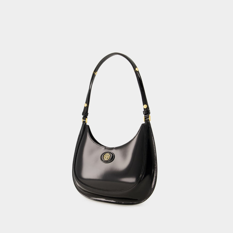 Robinson Crescent Hobo Bag - Tory Burch - Leather - Black