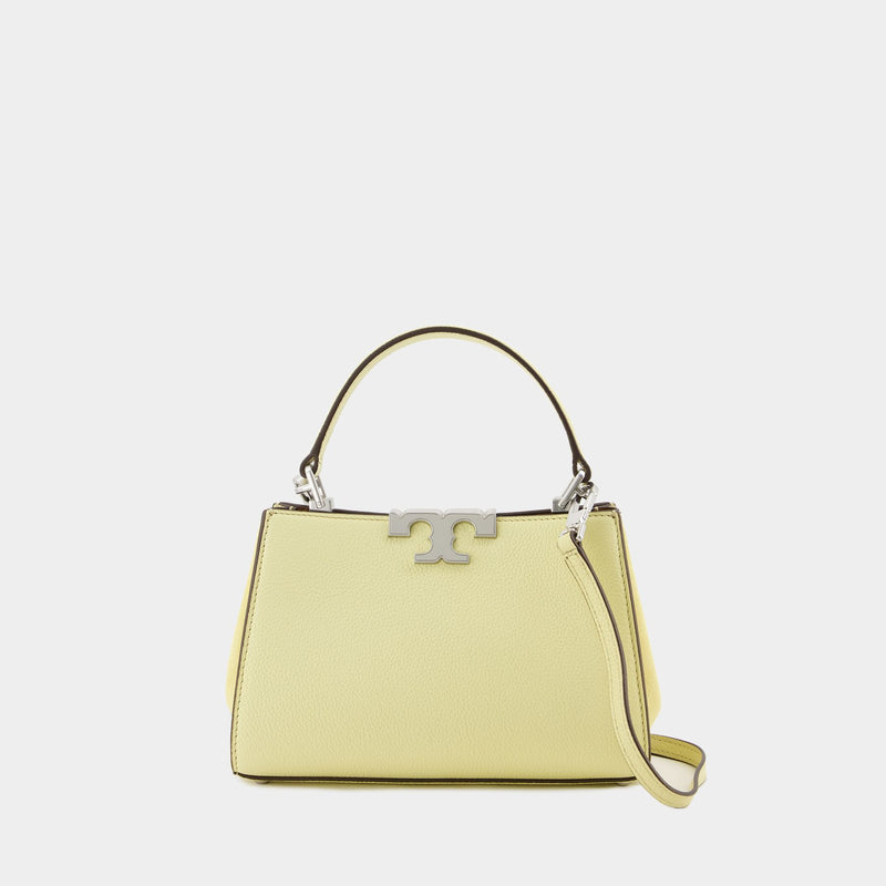 Eleanor Pebbled Mini Satchel Bag - Tory Burch - Leather - Lemon