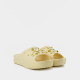 Platform Classic Crystals Pearls Mules - Crocs - Vanilla - Synthetic