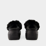Stomp Lined Mules - Crocs - Thermoplastic - Black