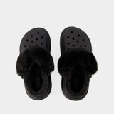 Stomp Lined Mules - Crocs - Thermoplastic - Black
