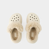 Stomp Lined Mules - Crocs - Thermoplastic - White