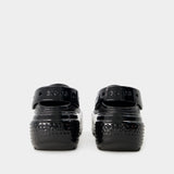 Stomp High Shine Sandals - Crocs - Thermoplastic - Black