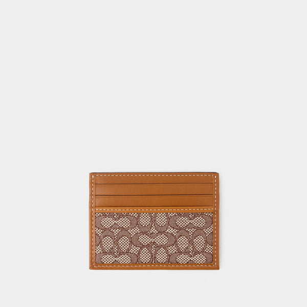 Signature Card Holder  - Coach - Jacquard - Cocoa
