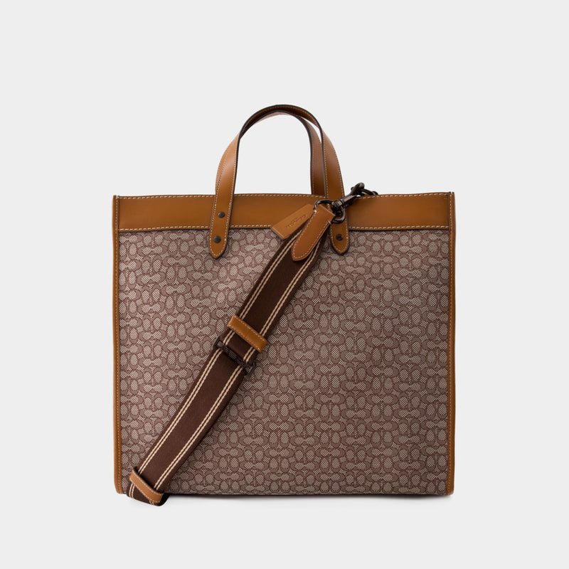 Field 40 Tote Bag - Coach - Leather - Cocoa