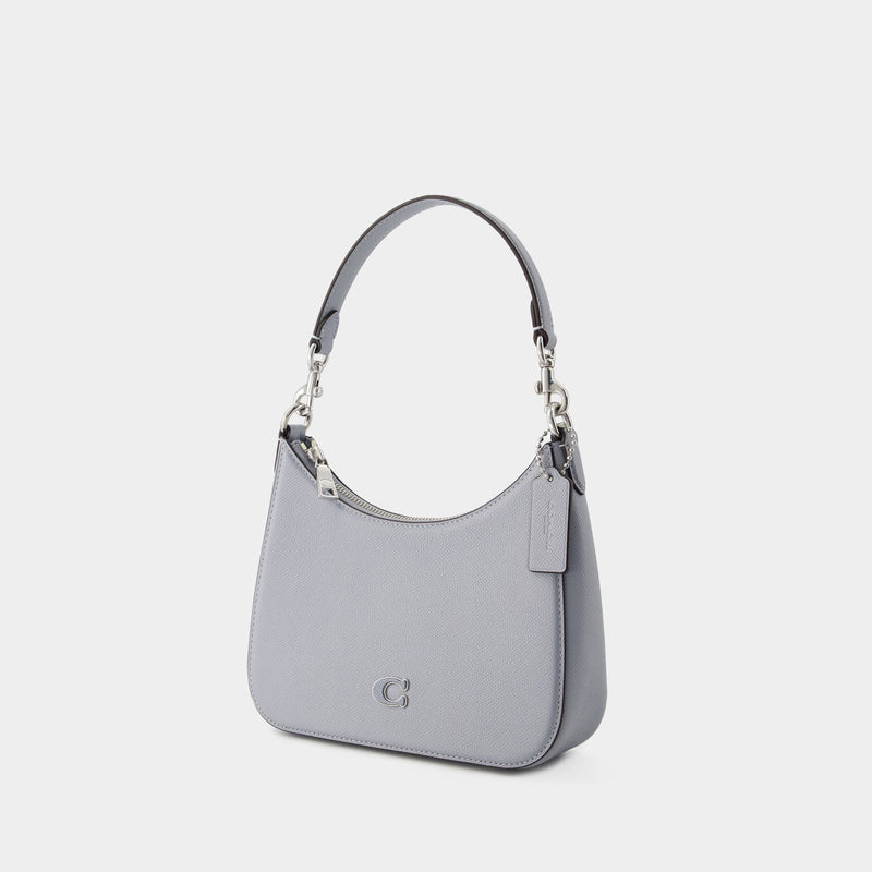 Crossbody Hobo Bag - Coach - Leather - Grey Blue