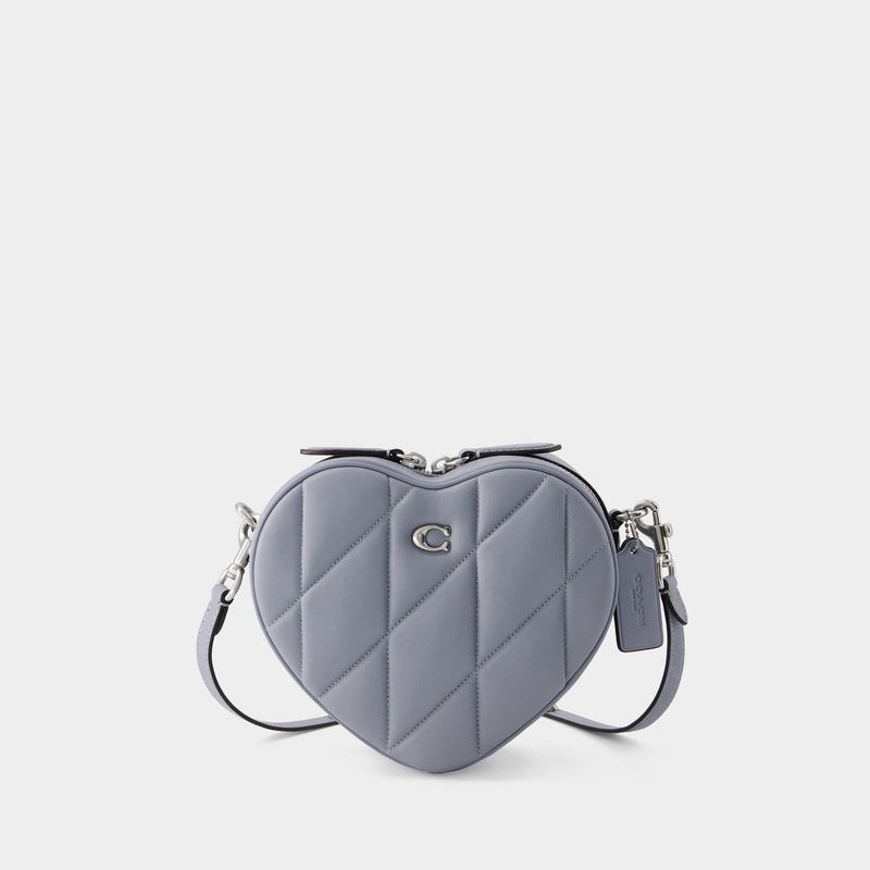 Coach Quilted Heart Crossbody Bag - Grey Blue