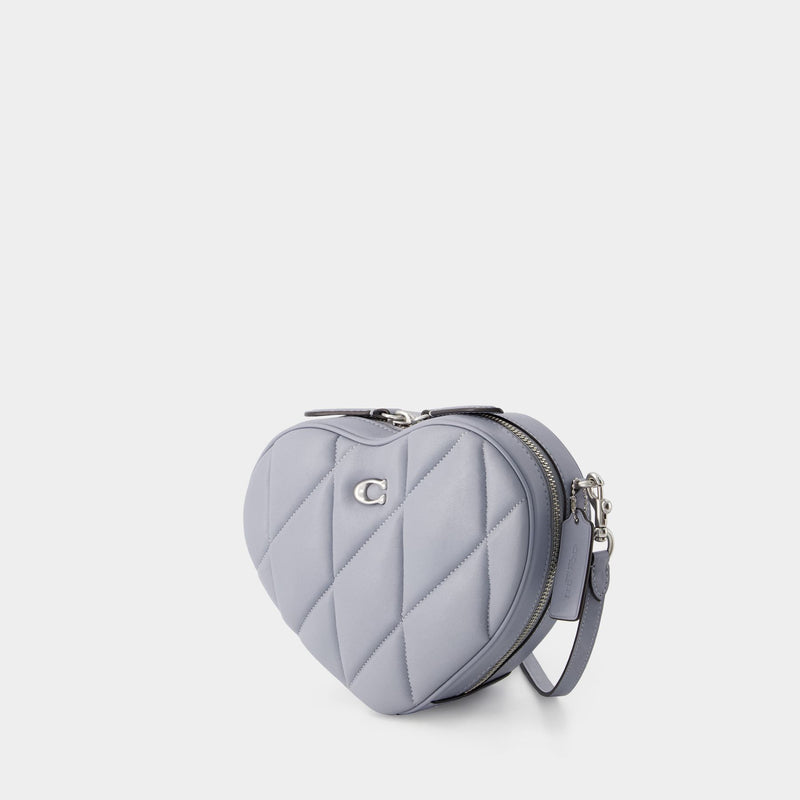 Coach Quilted Heart Crossbody Bag - Grey Blue