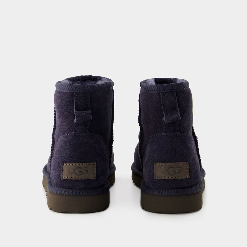 Classic Mini II Ankle Boots Ugg Leather Blue - Main Image