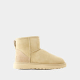 Classic Mini II Ankle Boots - Ugg - Leather - Beige