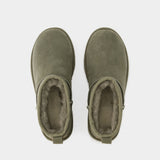 Classic Ultra Mini Ankle Boots - Ugg - Leather - Green