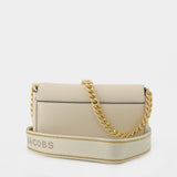 トートバッグ Marc Jacobs Pushlock Mini Hobo Bag - Cloud White - Leather Marc Jacobs The Pushlock Mini Leather Hobo Bag In Cloud
