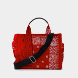 The Small Tote in True Red Canvas