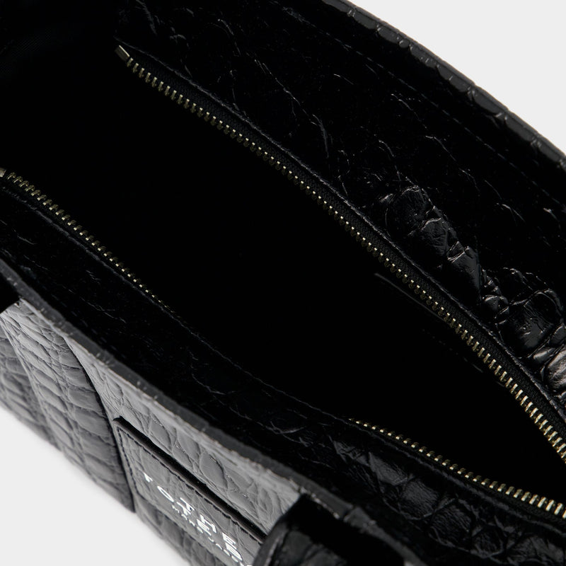 The Mini Tote Bag Croc - Marc Jacobs -  Black - Leather