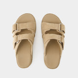 W Goldenstar Hi Slide Mules - UGG - Leather - Beige