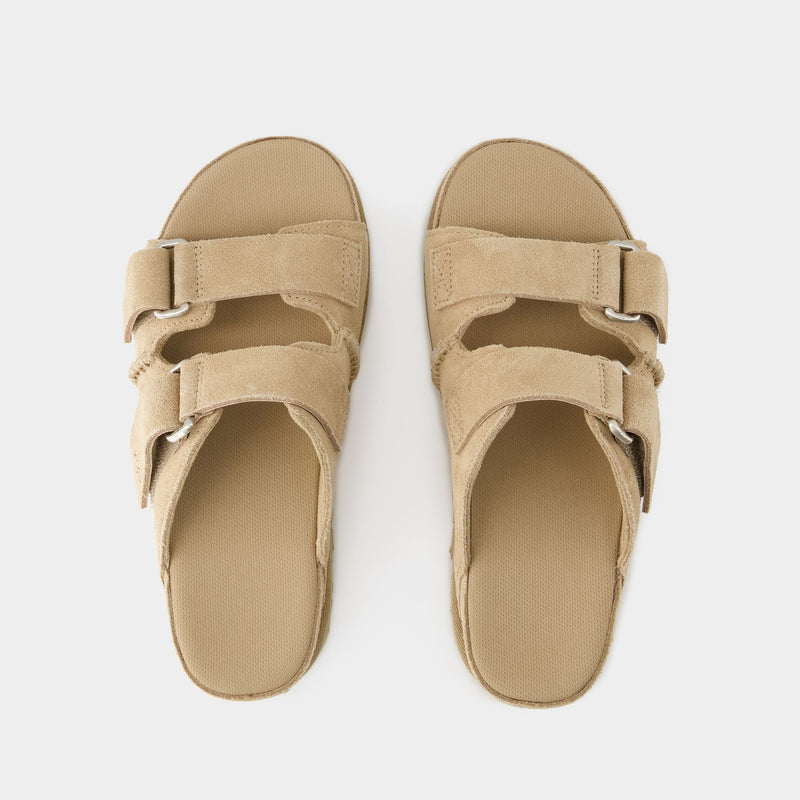 W Goldenstar Hi Slide Mules - UGG - Leather - Beige