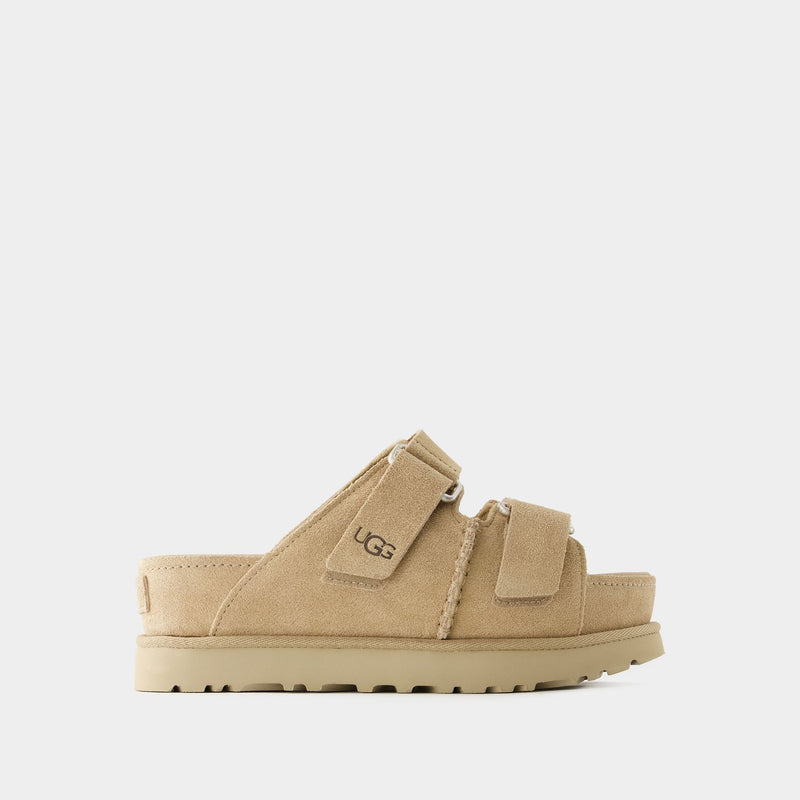 W Goldenstar Hi Slide Mules - UGG - Leather - Beige