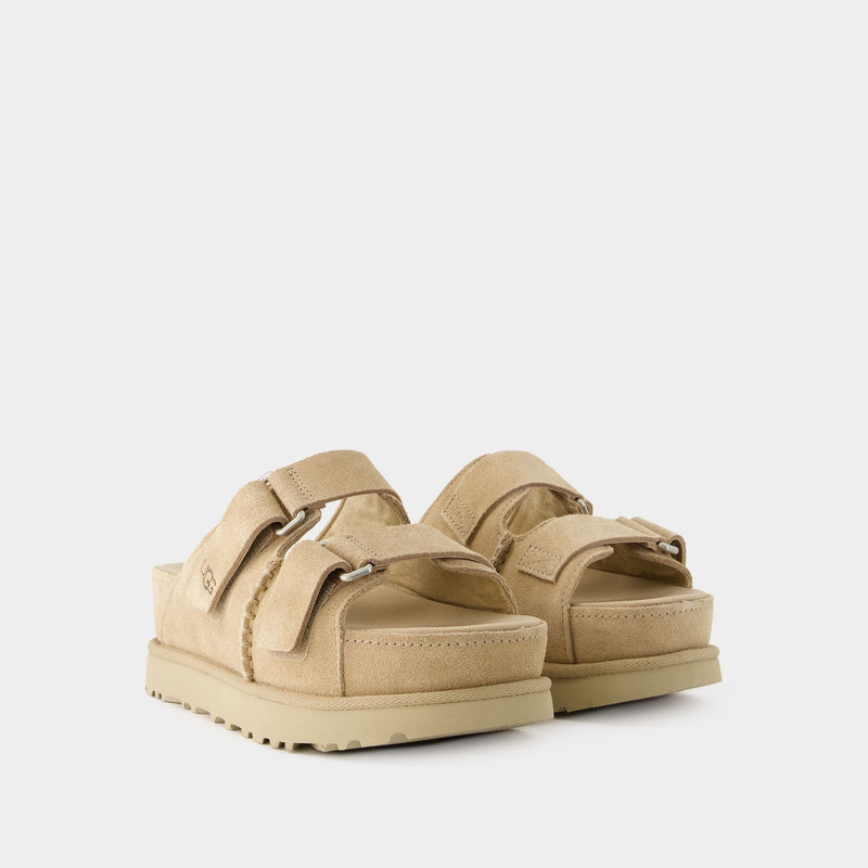 W Goldenstar Hi Slide Mules - UGG - Leather - Beige
