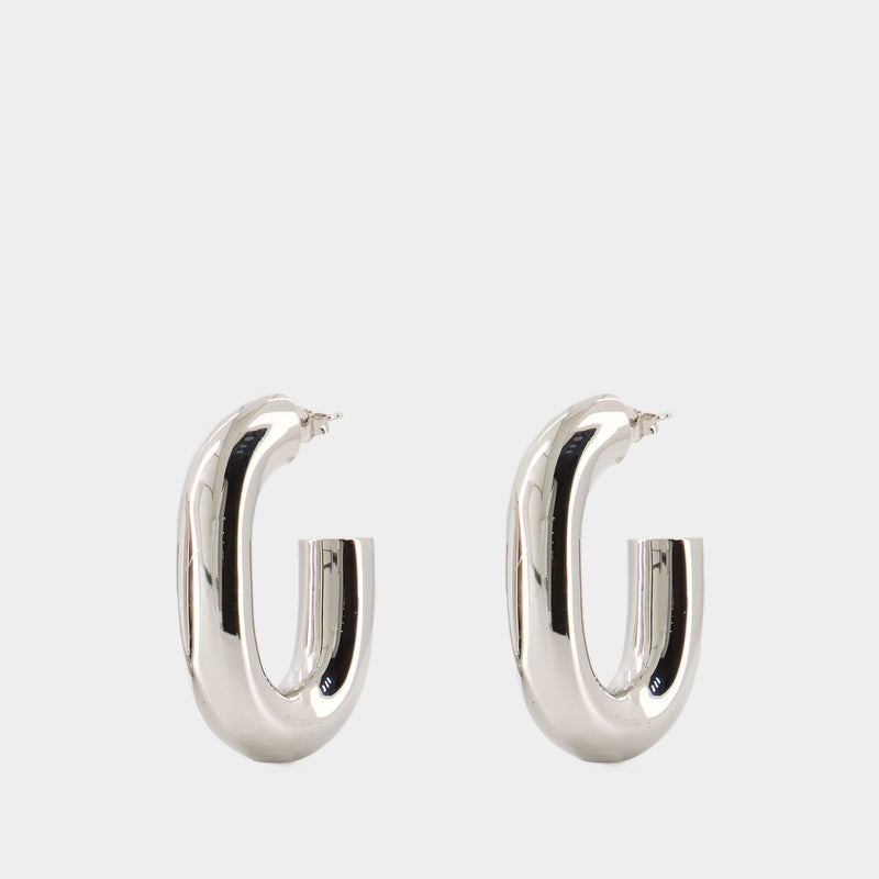 Xl Link Earrings - Paco Rabanne - Brass - Silver